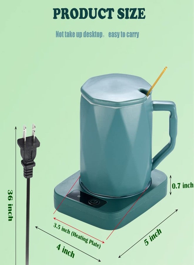 suntchen Coffee Mug Cup Warmer Coaster for Coffee Tea Cocoa Milk Food Fruits Candle, Aluminum Metal Panel, Safe Reliable, Green (4" x 5") - Image 4